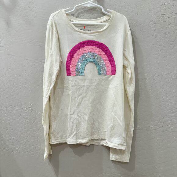 Crewcuts Rainbow Flippy Sequins Long Sleeve Shirt - Picture 1 of 6